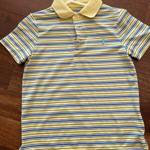 Ralph Lauren Kids Polo in Yellow and Blue Stripes